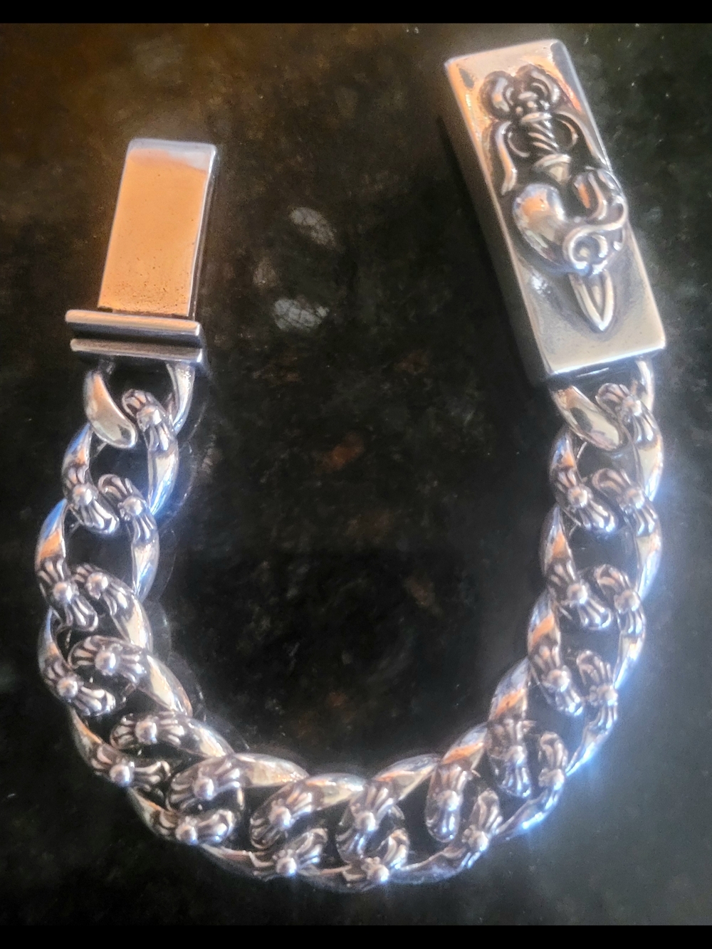 CH Style Heavy Silver Bracelet